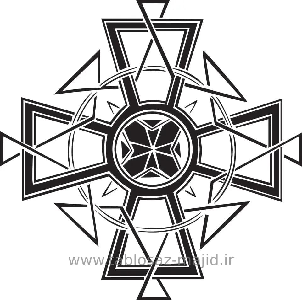 وکتور دکور با کادر مربعی