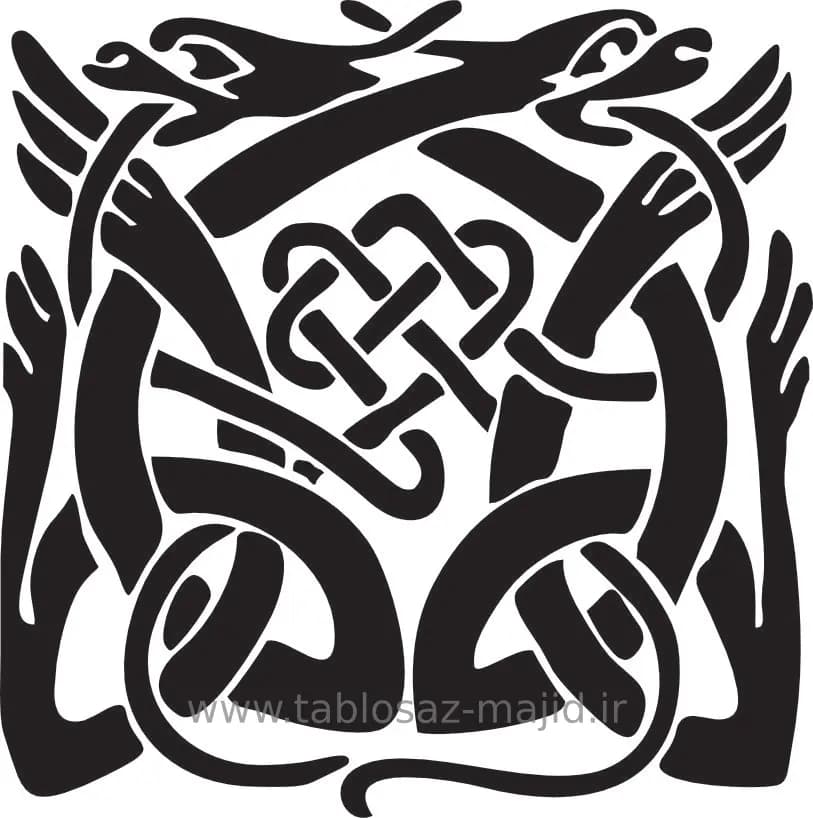 وکتور دکور با کادر مربعی