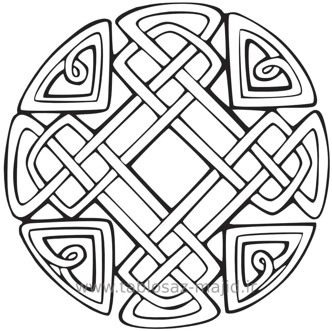 وکتور دکور با کادر دایره ای