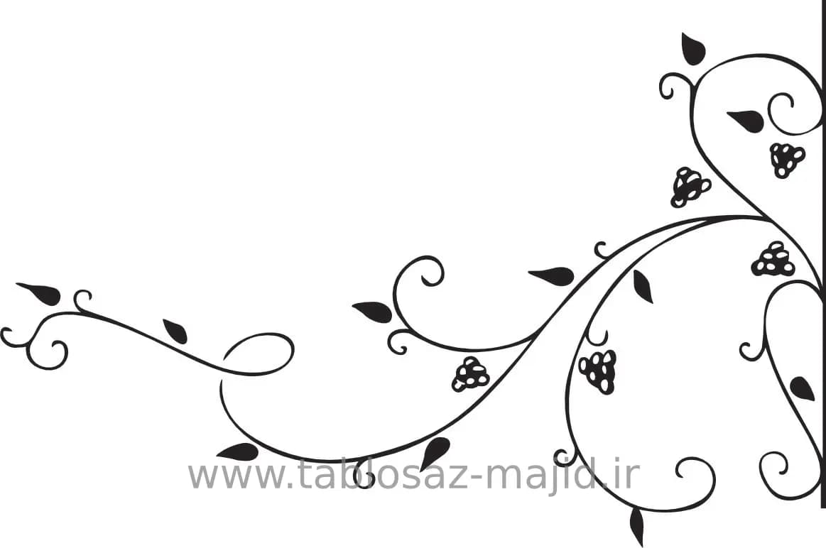 وکتور دکور طرح گل و گیاه
