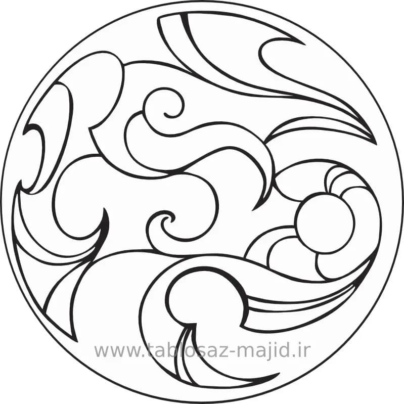 وکتور دکور با کادر دایره ای