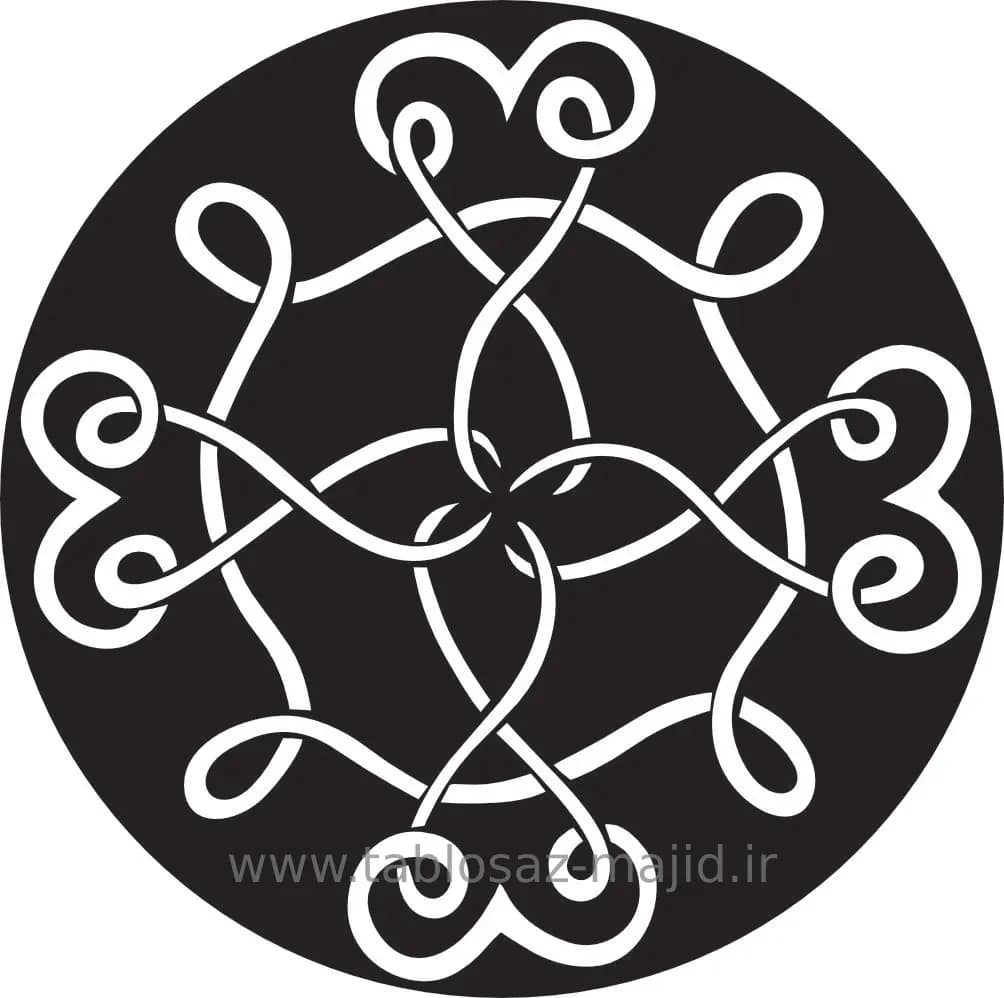 وکتور دکور با کادر دایره ای