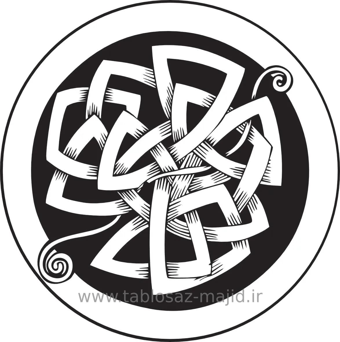 وکتور دکور با کادر دایره ای