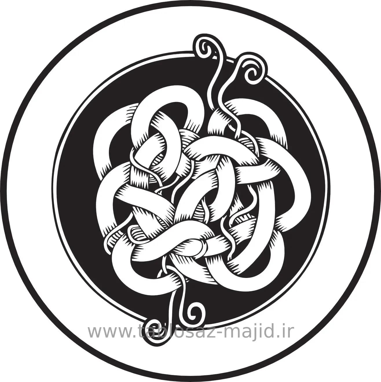 وکتور دکور با کادر دایره ای