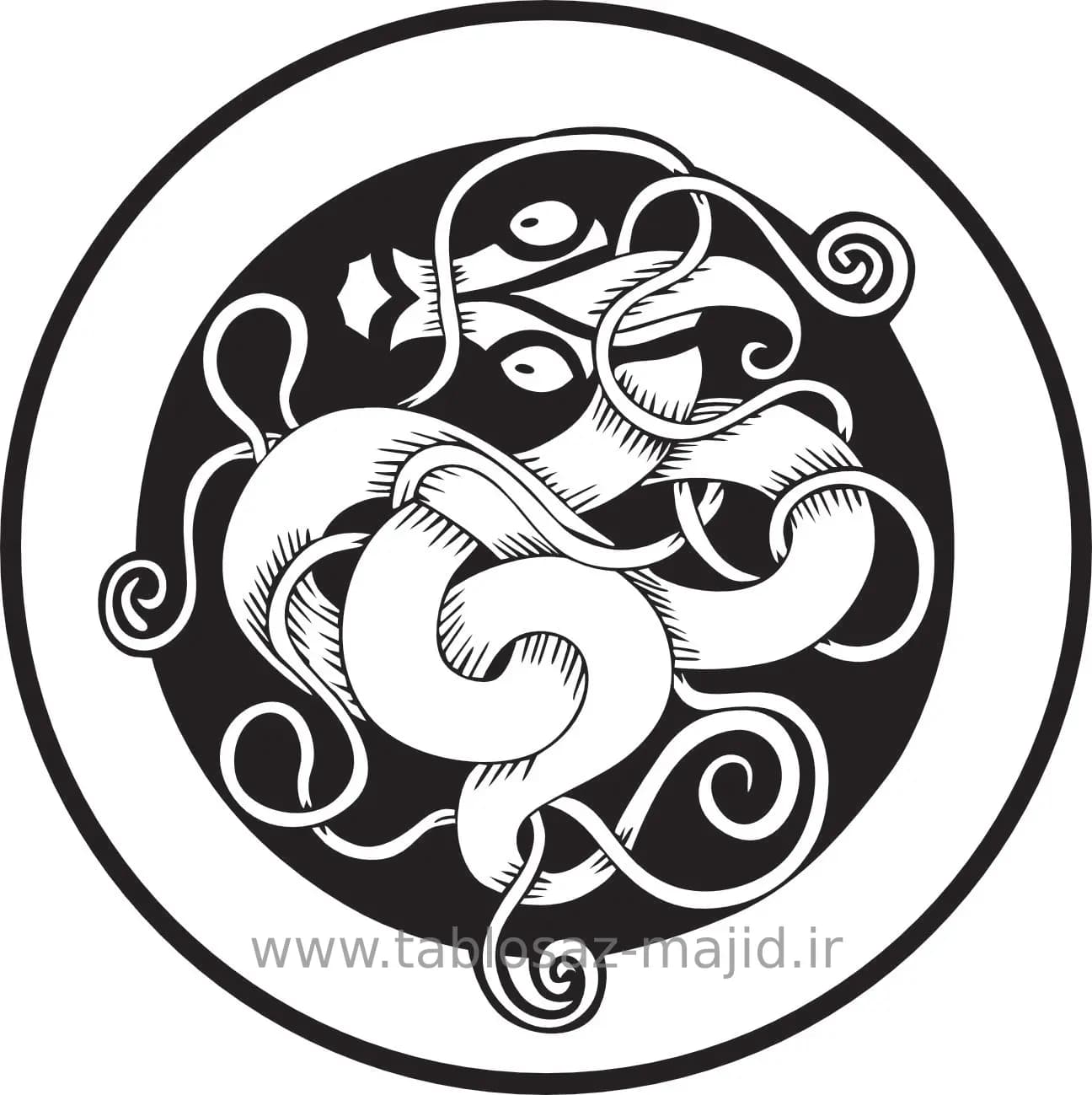 وکتور دکور با کادر دایره ای