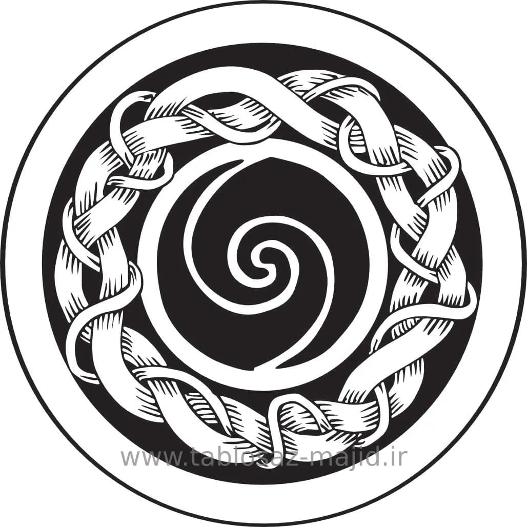 وکتور دکور با کادر دایره ای