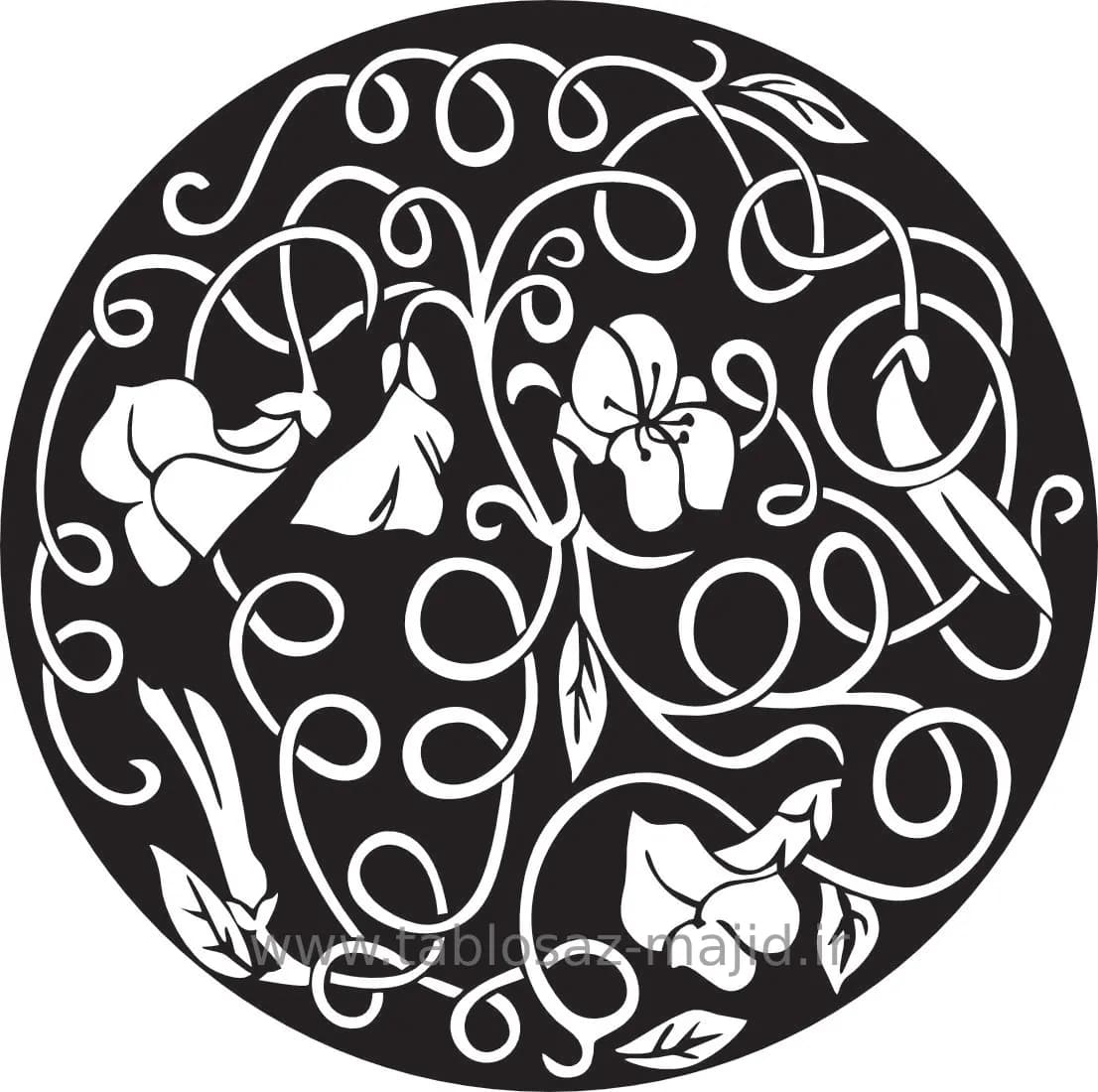 وکتور دکور با کادر دایره ای