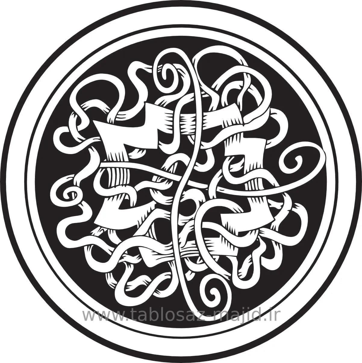 وکتور دکور با کادر دایره ای