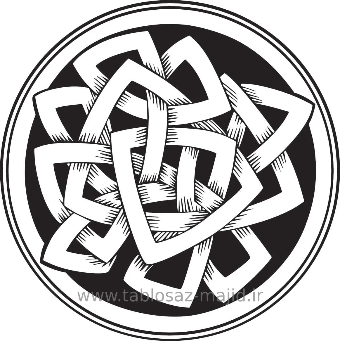 وکتور دکور با کادر دایره ای