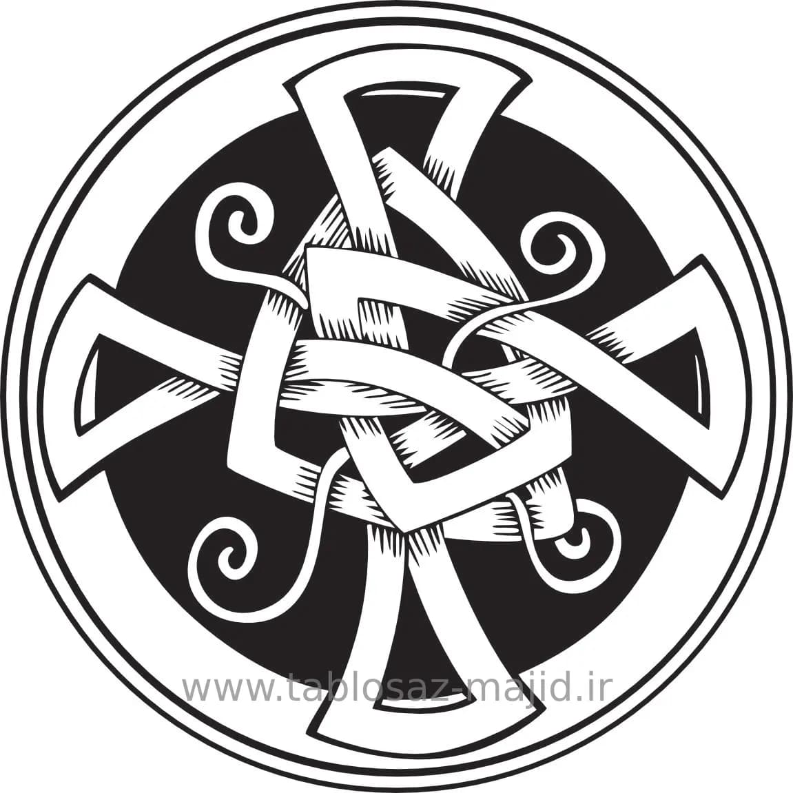 وکتور دکور با کادر دایره ای