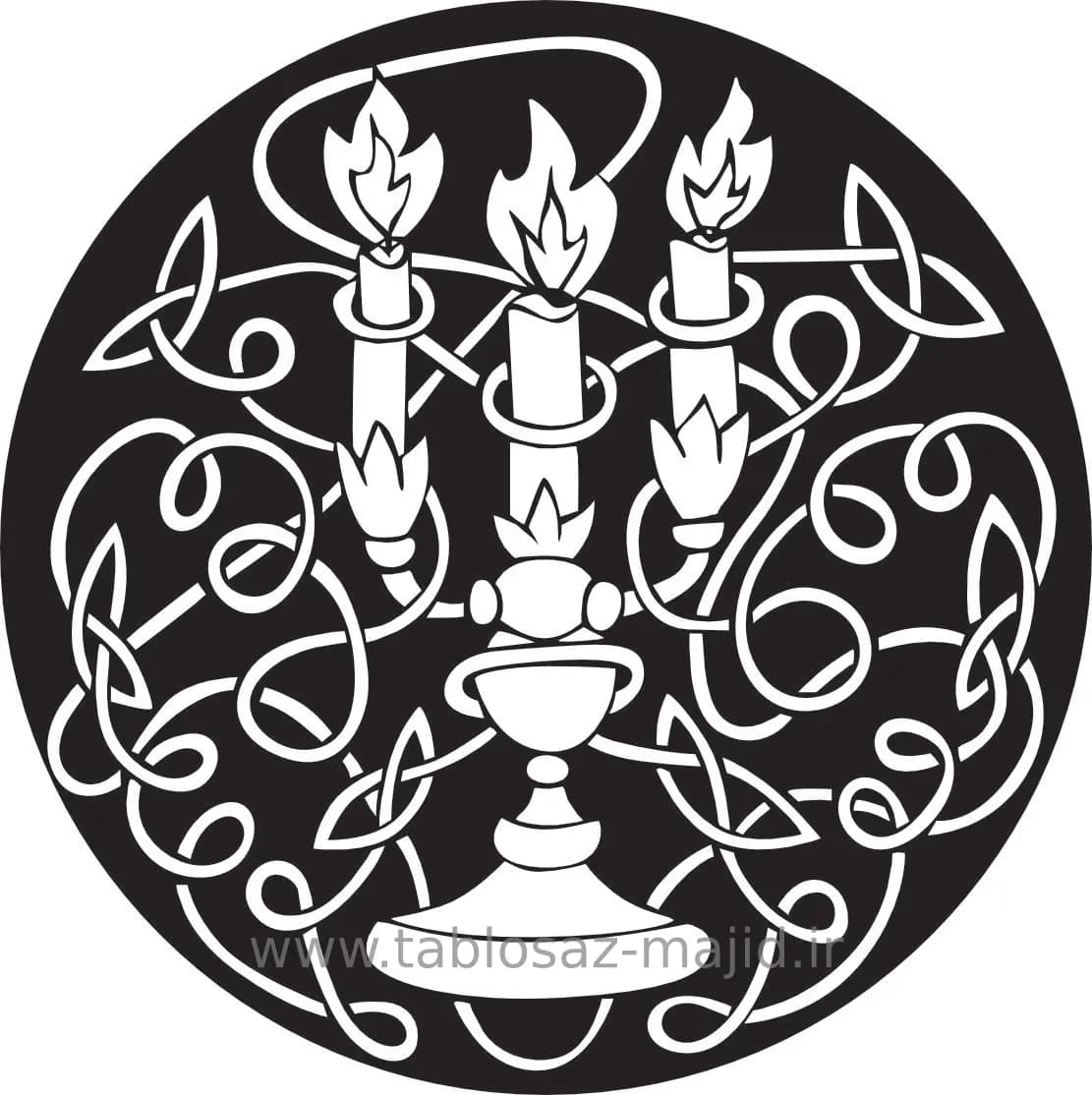 وکتور دکور با کادر دایره ای