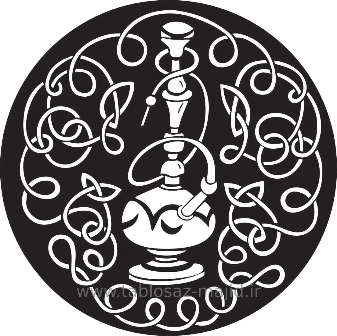 وکتور دکور با کادر دایره ای