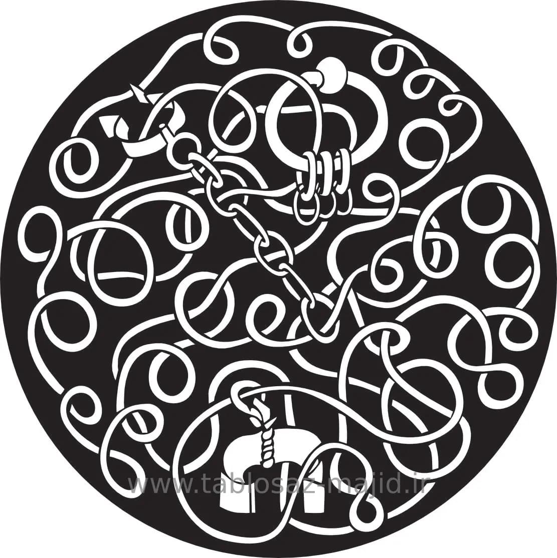 وکتور دکور با کادر دایره ای