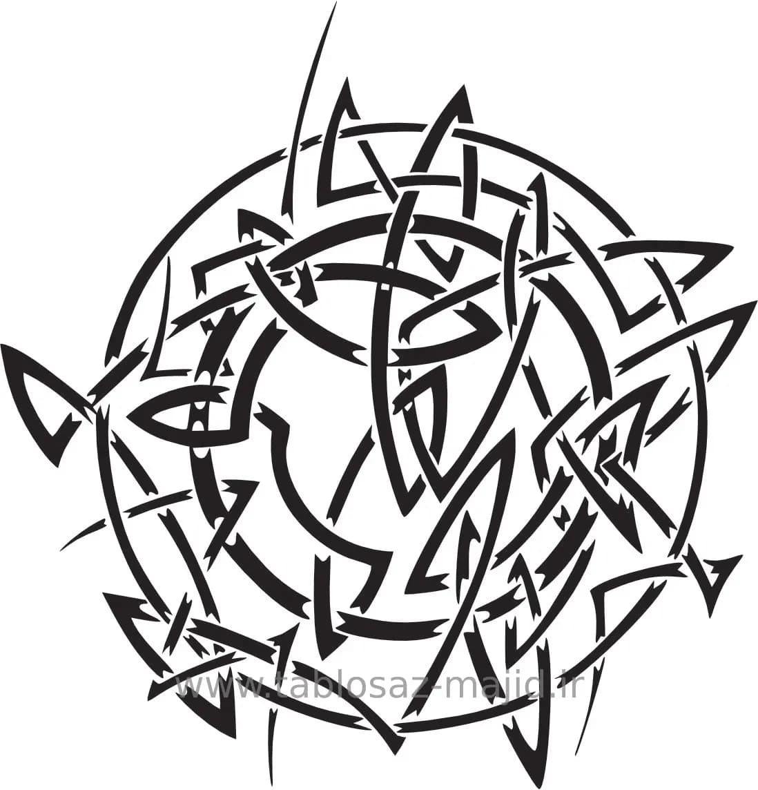 وکتور دکور با کادر دایره ای