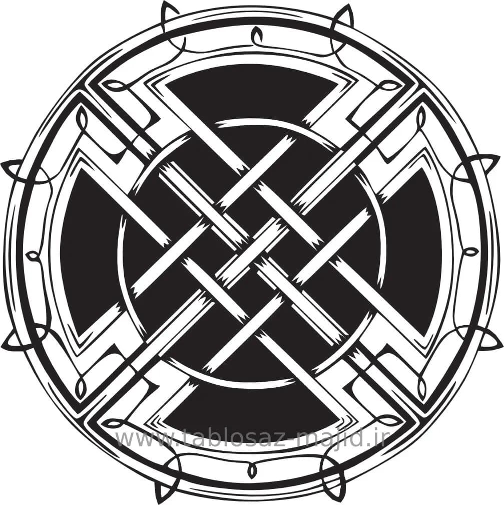 وکتور دکور با کادر دایره ای