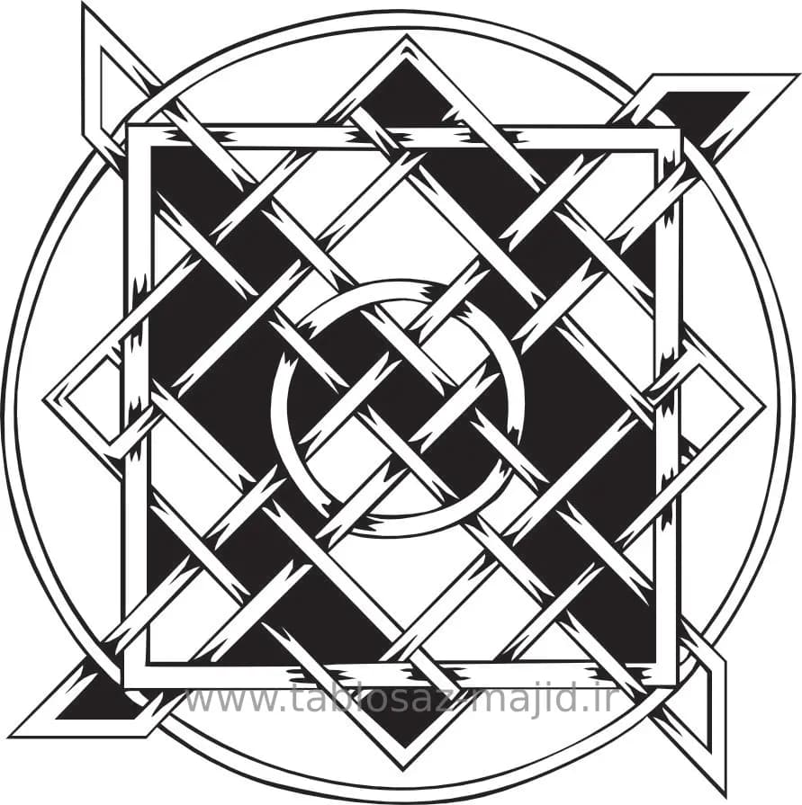 وکتور دکور با کادر دایره ای