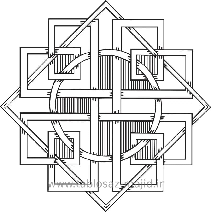 وکتور دکور با کادر مربعی