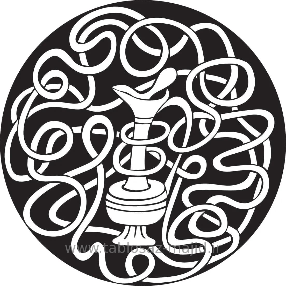 وکتور دکور با کادر دایره ای