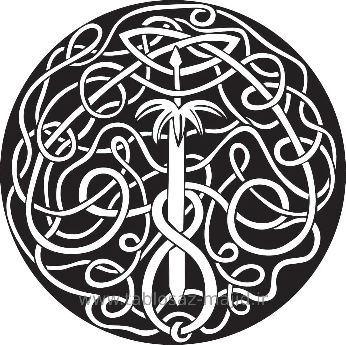 وکتور دکور با کادر دایره ای