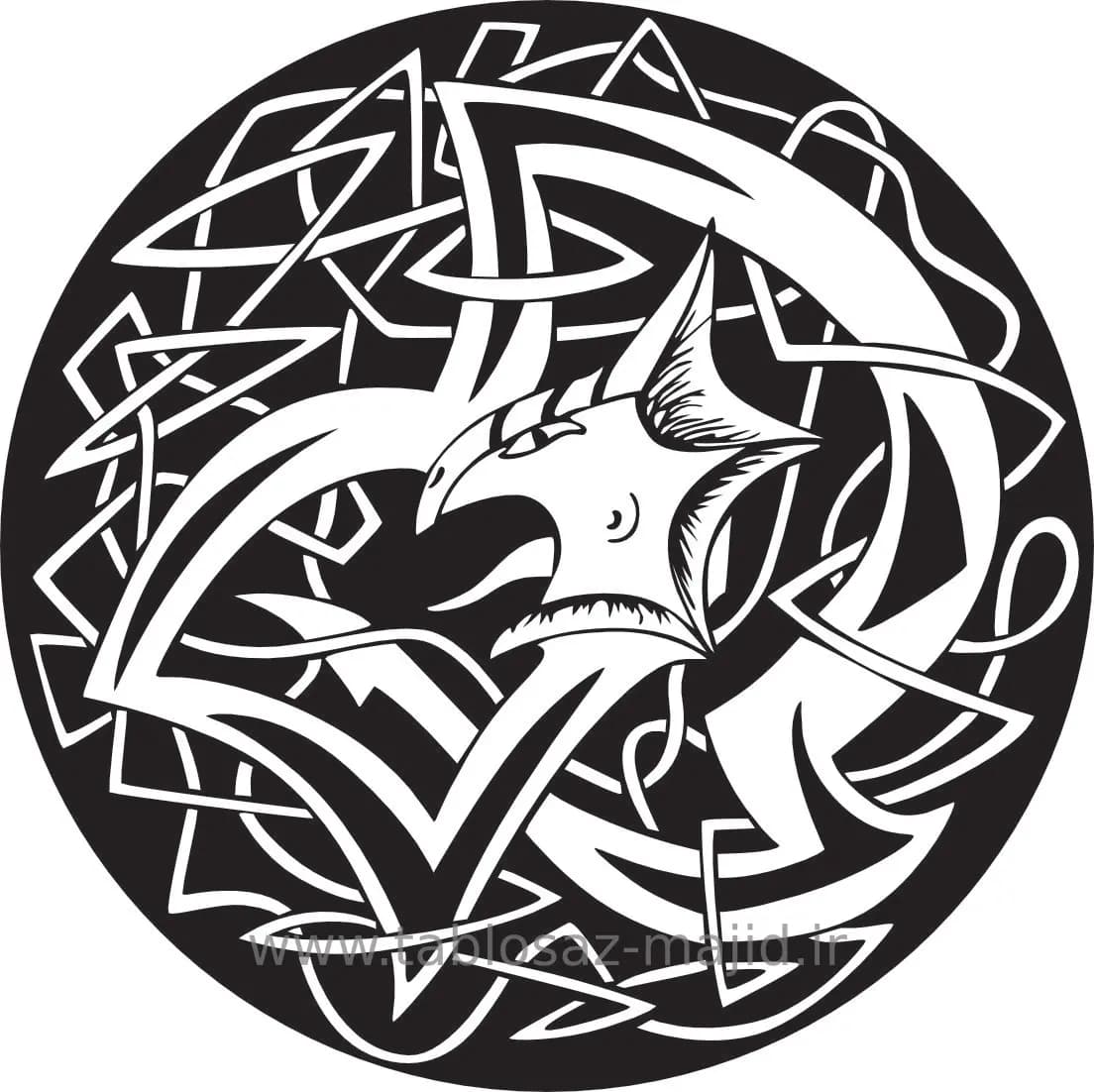 وکتور دکور با کادر دایره ای