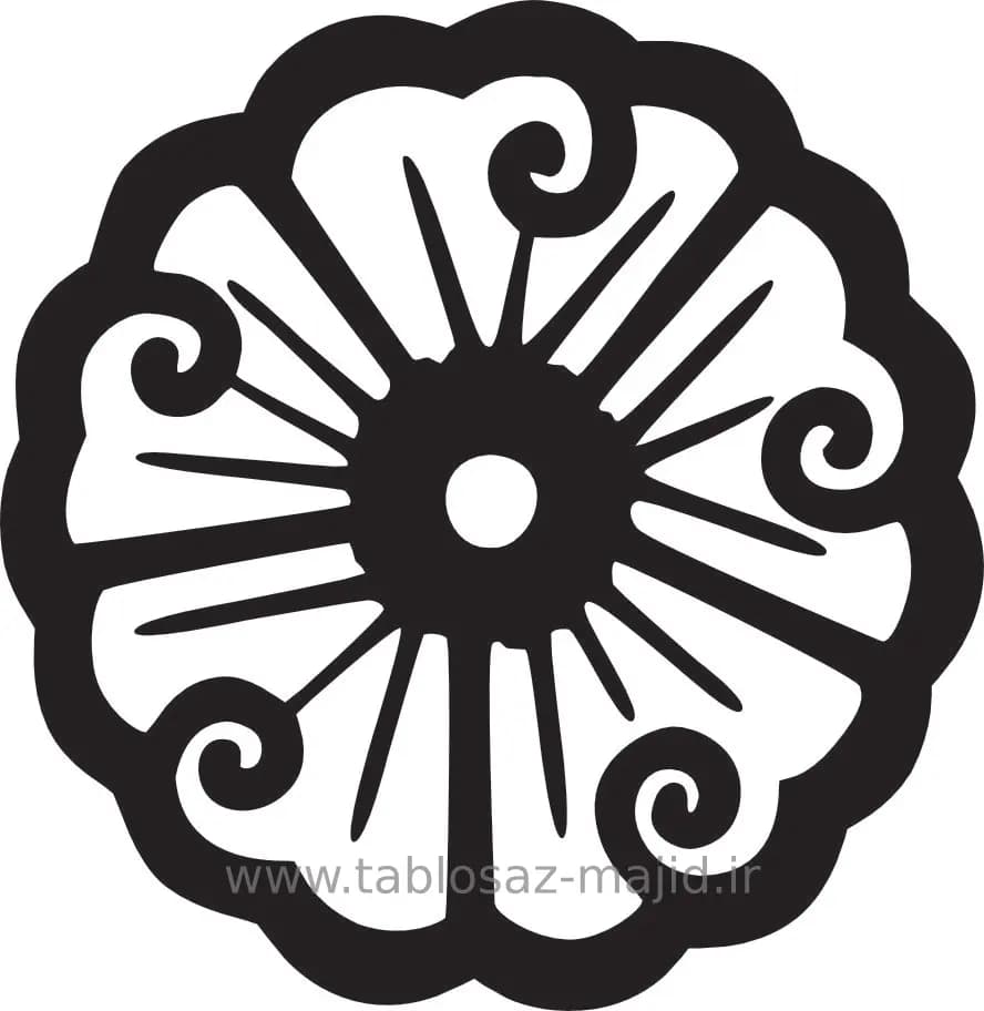 وکتور دکور با کادر دایره ای