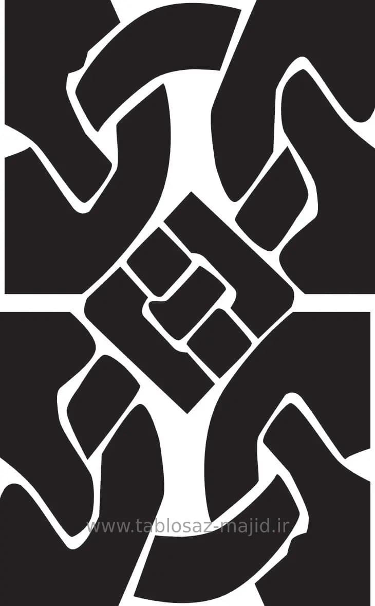 وکتور دکور با کادر مربعی