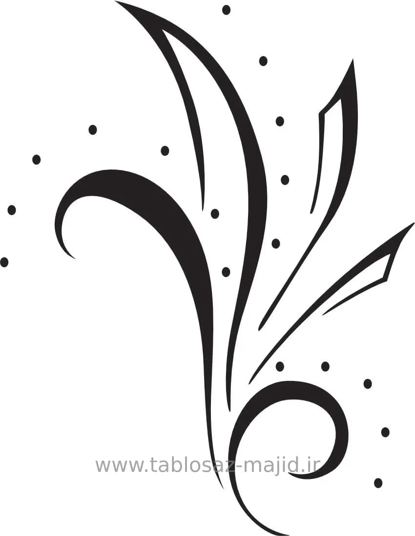 وکتور دکور طرح گل و گیاه