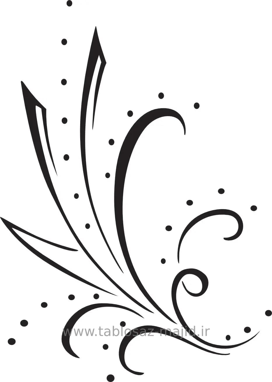 وکتور دکور طرح گل و گیاه